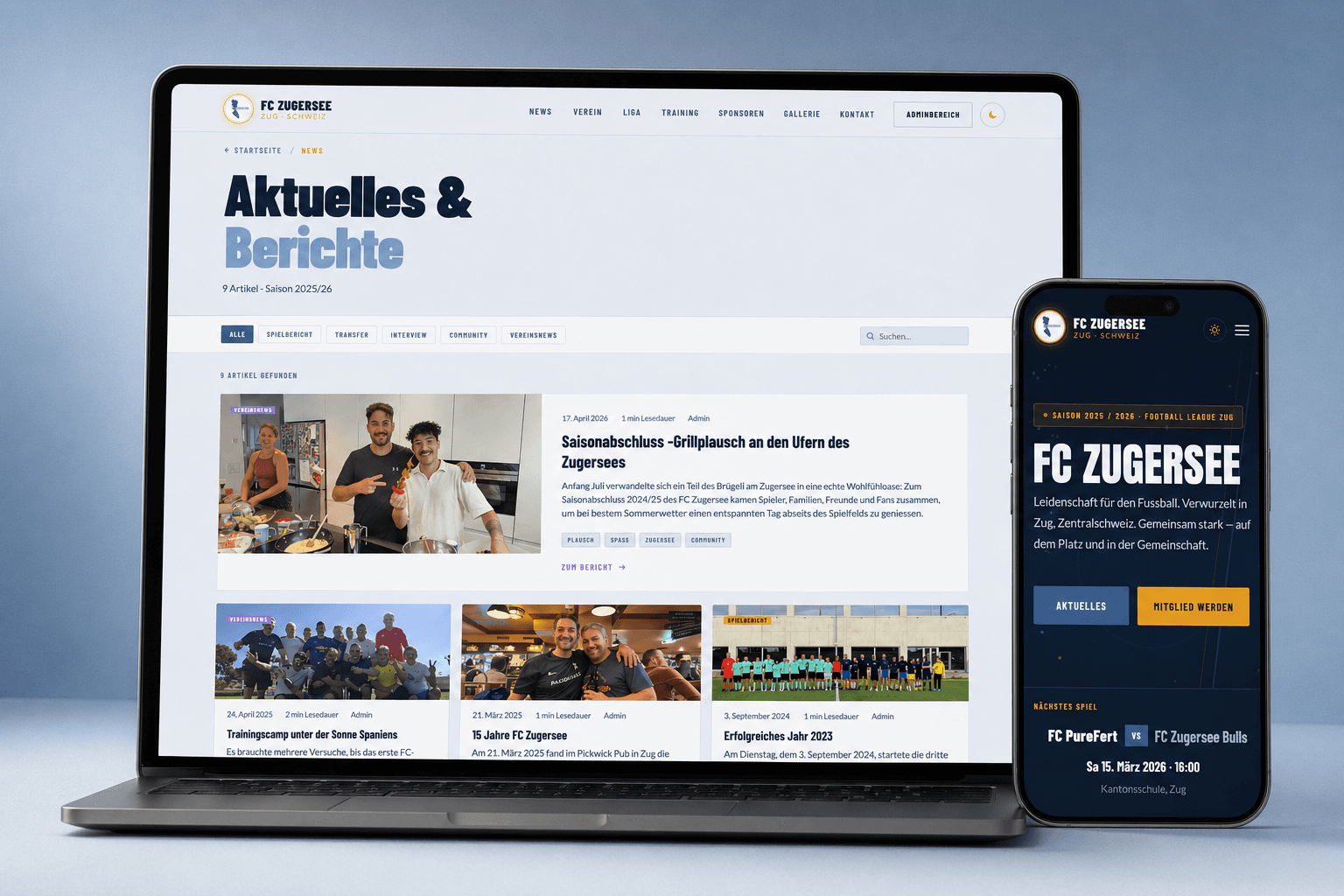 Digitaler Anstoss: Der FC Zugersee lanciert neue Webseite